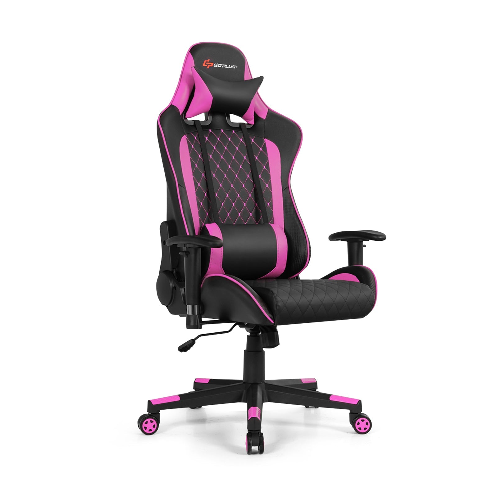 Massage Gaming Chair with Lumbar Support and Headrest